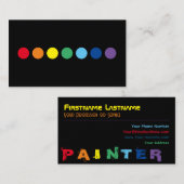 ペイエレガントターの虹色のドット 名刺 (正面/裏面)