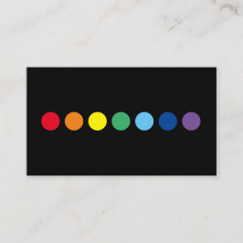 ペイエレガントターの虹色のドット 名刺