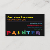 ペイエレガントターの虹色のドット 名刺 (裏面)