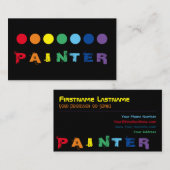 ペイエレガントターの虹色のドット 名刺 (正面/裏面)