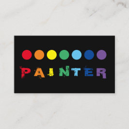 ペイエレガントターの虹色のドット 名刺