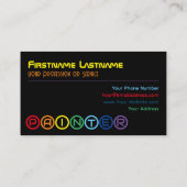 ペイエレガントターの虹色の円 名刺 (裏面)