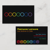 ペイエレガントターの虹色の円 名刺 (正面/裏面)