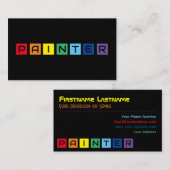 ペイエレガントターの虹色の正方形 名刺 (正面/裏面)