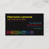 ペイエレガントターの虹色の正方形 名刺 (裏面)