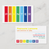 ペイエレガントターの虹色の正方形 名刺 (正面/裏面)