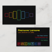 ペイエレガントターの虹色の正方形 名刺 (正面/裏面)