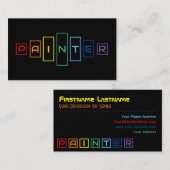 ペイエレガントターの虹色の正方形 名刺 (正面/裏面)