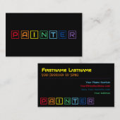 ペイエレガントターの虹色の正方形 名刺 (正面/裏面)