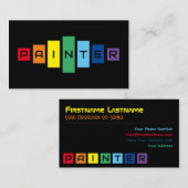 ペイエレガントターの虹色の正方形 名刺 (正面/裏面)