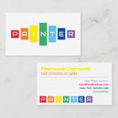 ペイエレガントターの虹色の正方形 名刺 (正面/裏面)