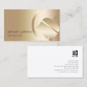 ペイエレガントンはっきりした絵を描・ブラシのアイコン金ゴールド 名刺 (正面/裏面)