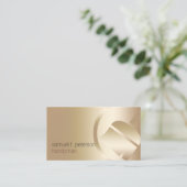 ペイエレガントンはっきりした絵を描・ブラシのアイコン金ゴールド 名刺 (スタンド正面)