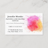 ペイエレガントント&デコレータインテリアとエクステリオ 名刺 (正面)