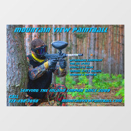 ペイカスタマイズンボールショップギアフロント ウィンドウサイン