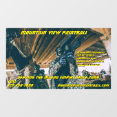 ペイカスタマイズンボール店ギア機前面 ウィンドウサイン (シート)