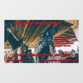 ペイカスタマイズンボール店ギア機前面 ウィンドウサイン (シート)