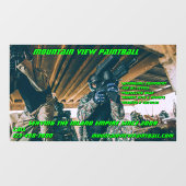 ペイカスタマイズンボール店ギア機前面 ウィンドウサイン (シート)