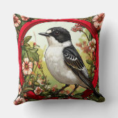 ペイカラフルフキャッチャー鳥 クッション (裏面)