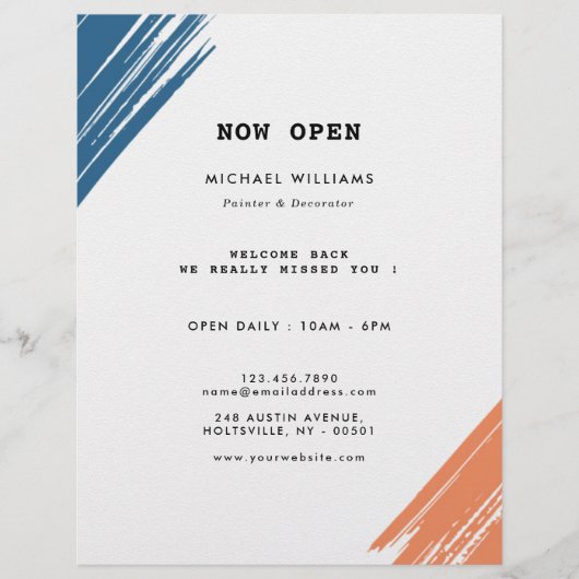 ペイクールタモダンーのブラシストローク チラシ (正面)