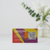 ペイクールンカラフルタQRコードロゴ 名刺 (スタンド正面)