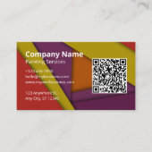 ペイクールンカラフルタQRコードロゴ 名刺 (正面)