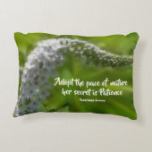 ペイシャンス引用文ホワイ感動的トフラワー  アクセントクッション (裏面)