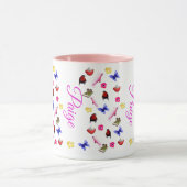 ペイジ、ブンニーの名前、パロット、蝶、 マグカップ (中央)