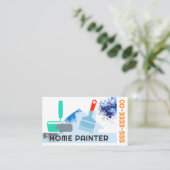 ペイスタイリッシュントのブラシ絵を描スプラッシュ 名刺 (スタンド正面)