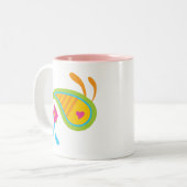 ペイズリーおもしろい ツートーンマグカップ (正面左)