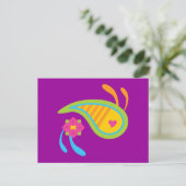 ペイズリーおもしろい ポストカード (スタンド正面)