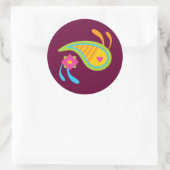 ペイズリーおもしろい ラウンドシール (バッグ)