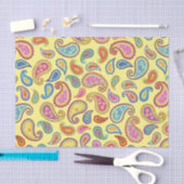 ペイズリーかわいいカラフル第1誕生日パーティー 薄葉紙 (クラフト)