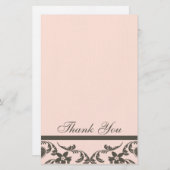 ペイズリーとフローラサンキューカード 便箋 (正面/裏面)