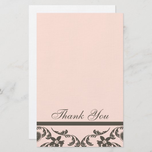 ペイズリーとフローラサンキューカード 便箋 (正面/裏面)