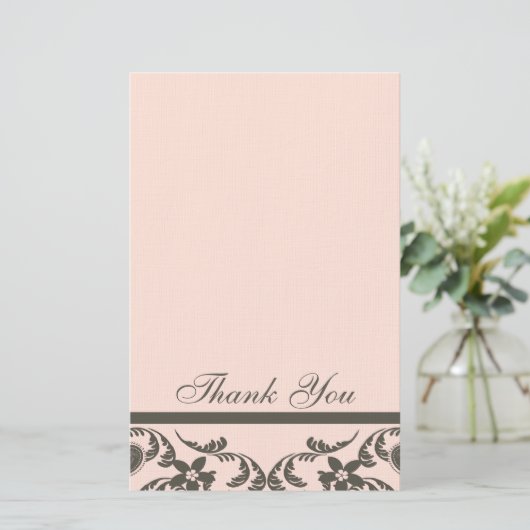 ペイズリーとフローラサンキューカード 便箋 (スタンド正面)