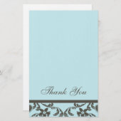 ペイズリーとフローラサンキューカード 便箋 (正面/裏面)
