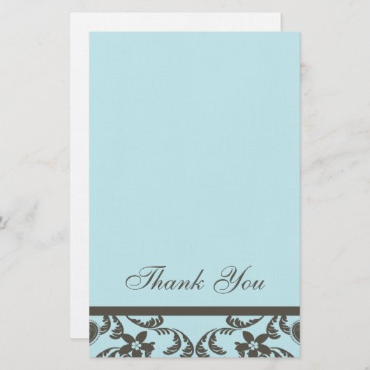 ペイズリーとフローラサンキューカード 便箋 (正面/裏面)