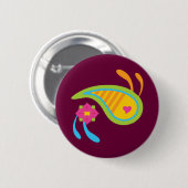 ペイズリーのおもしろい 缶バッジ (正面&裏面)