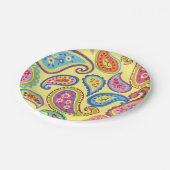 ペイズリーのかわいいカラフルの第1誕生会 ペーパープレート (アングル)