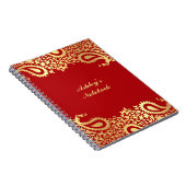 ペイズリーのインドのスタイルのノート ノートブック (右側)