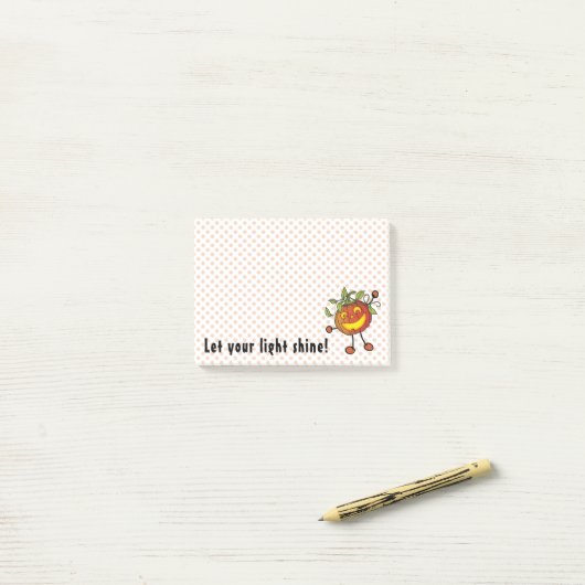 ペイズリーのカボチャ: あなたの軽い輝やきを許可して下さい! ポストイット (デスク上)