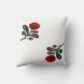 ペイズリーのケシのウクライナの民芸 クッション (裏面)