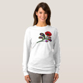 ペイズリーのケシのウクライナの民芸 Tシャツ (正面フル)