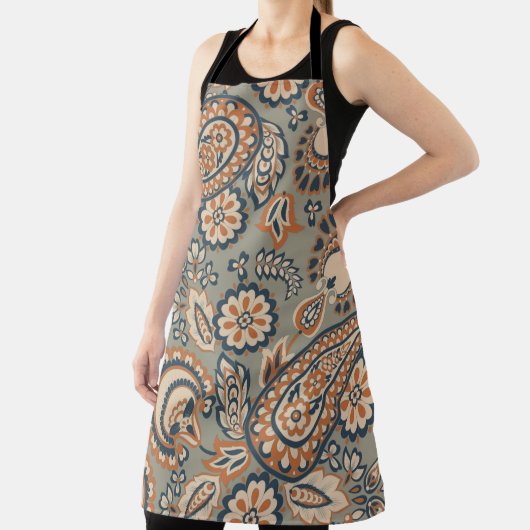 ペイズリーのシームレスなヴィンテージパターン。ヴィンテージ背景 エプロン (インサイチュ)