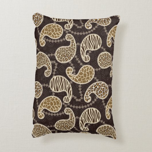 ペイズリーのスタイルの背景 アクセントクッション (裏面(縦))