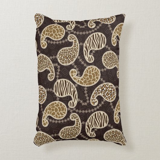 ペイズリーのスタイルの背景 アクセントクッション (正面(垂直))