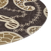 ペイズリーのスタイルの背景 カッティングボード (角)