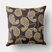 ペイズリーのスタイルの背景 クッション (裏面)