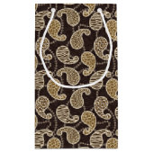 ペイズリーのスタイルの背景 スモールペーパーバッグ (裏面)